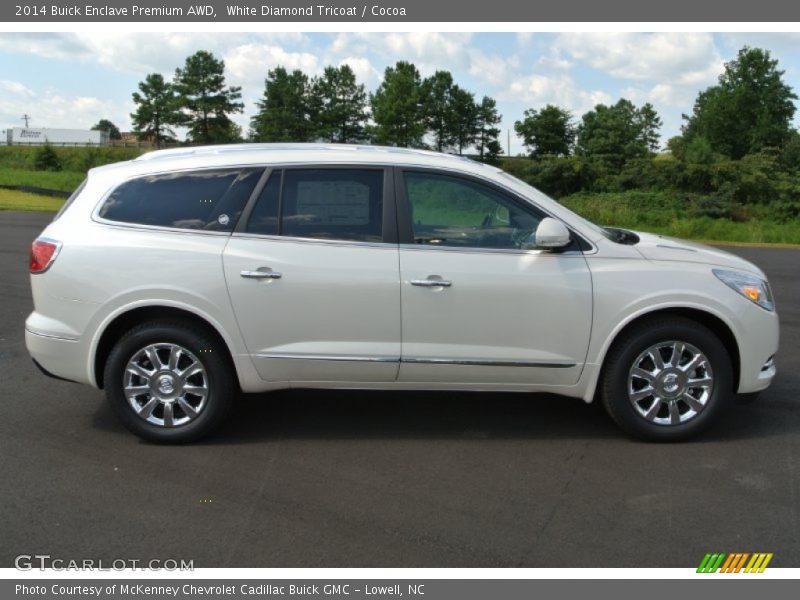 White Diamond Tricoat / Cocoa 2014 Buick Enclave Premium AWD