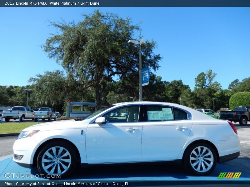 White Platinum / Light Dune 2013 Lincoln MKS FWD