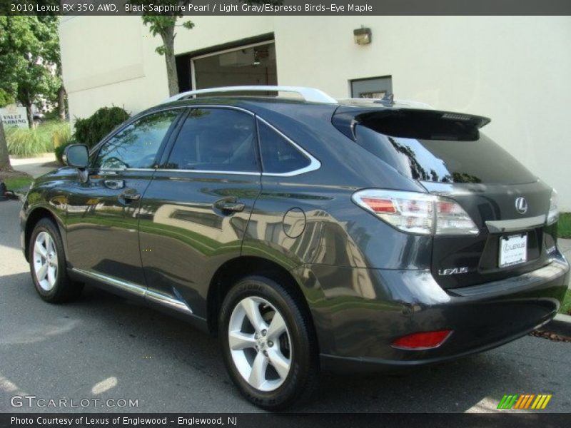 Black Sapphire Pearl / Light Gray/Espresso Birds-Eye Maple 2010 Lexus RX 350 AWD