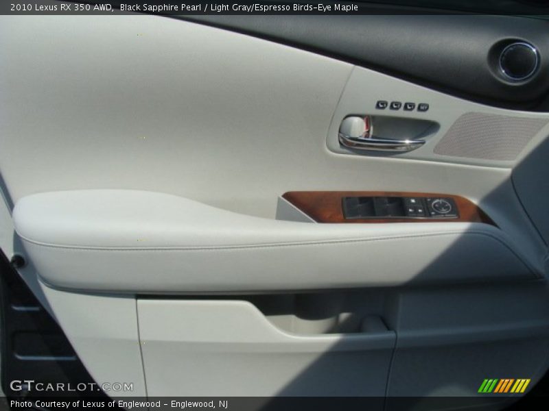 Black Sapphire Pearl / Light Gray/Espresso Birds-Eye Maple 2010 Lexus RX 350 AWD