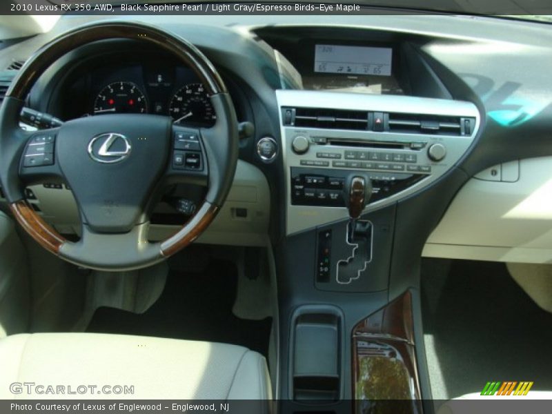 Black Sapphire Pearl / Light Gray/Espresso Birds-Eye Maple 2010 Lexus RX 350 AWD