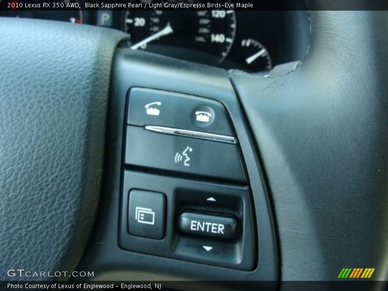 Black Sapphire Pearl / Light Gray/Espresso Birds-Eye Maple 2010 Lexus RX 350 AWD