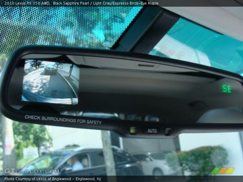 Black Sapphire Pearl / Light Gray/Espresso Birds-Eye Maple 2010 Lexus RX 350 AWD