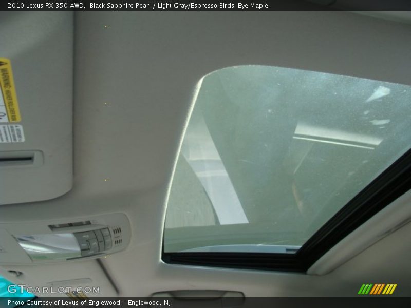 Black Sapphire Pearl / Light Gray/Espresso Birds-Eye Maple 2010 Lexus RX 350 AWD