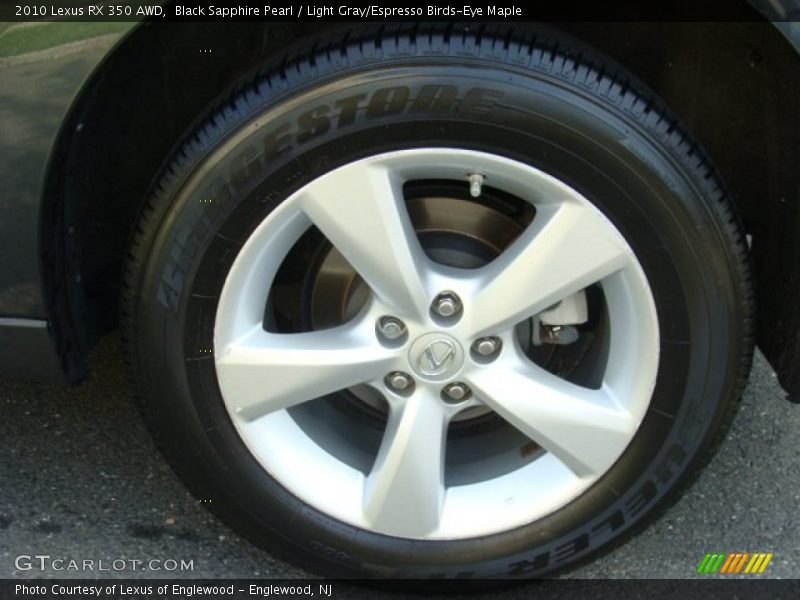 Black Sapphire Pearl / Light Gray/Espresso Birds-Eye Maple 2010 Lexus RX 350 AWD