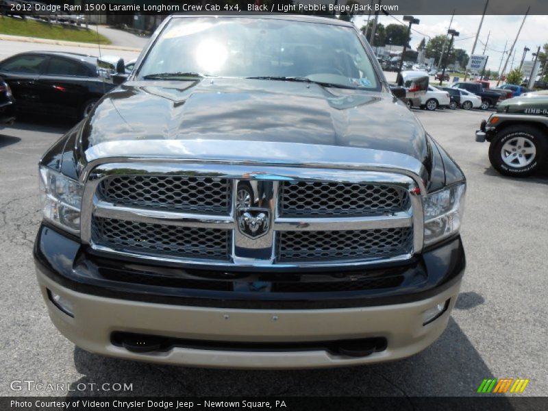 Black / Light Pebble Beige/Bark Brown 2012 Dodge Ram 1500 Laramie Longhorn Crew Cab 4x4