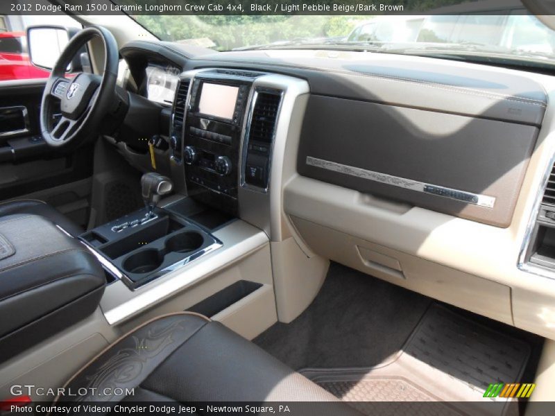 Black / Light Pebble Beige/Bark Brown 2012 Dodge Ram 1500 Laramie Longhorn Crew Cab 4x4