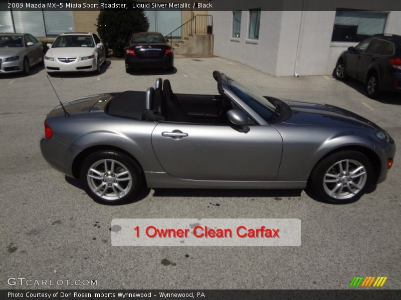 Liquid Silver Metallic / Black 2009 Mazda MX-5 Miata Sport Roadster