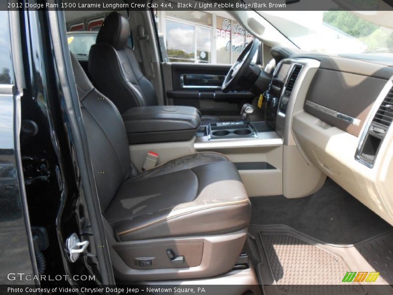 Black / Light Pebble Beige/Bark Brown 2012 Dodge Ram 1500 Laramie Longhorn Crew Cab 4x4