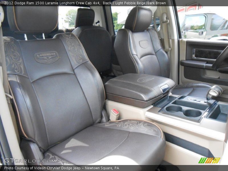Black / Light Pebble Beige/Bark Brown 2012 Dodge Ram 1500 Laramie Longhorn Crew Cab 4x4