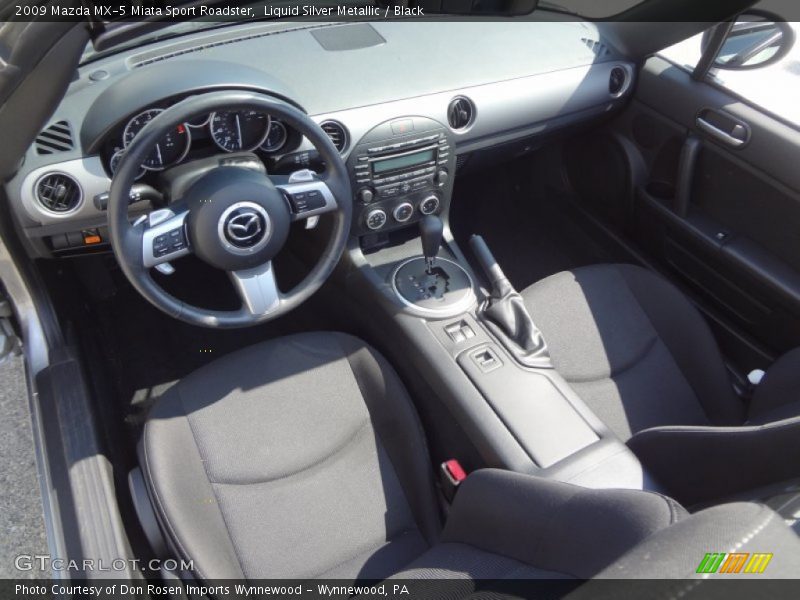 Liquid Silver Metallic / Black 2009 Mazda MX-5 Miata Sport Roadster