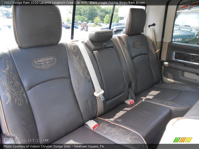 Black / Light Pebble Beige/Bark Brown 2012 Dodge Ram 1500 Laramie Longhorn Crew Cab 4x4