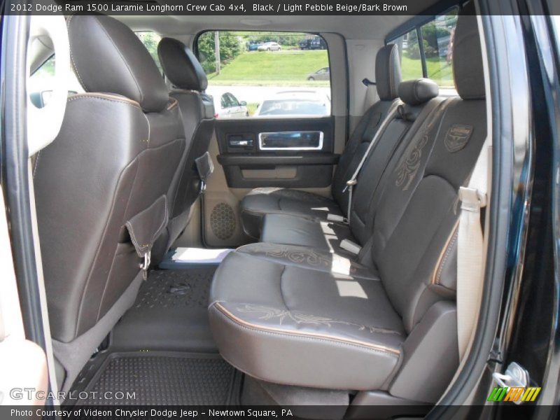 Black / Light Pebble Beige/Bark Brown 2012 Dodge Ram 1500 Laramie Longhorn Crew Cab 4x4