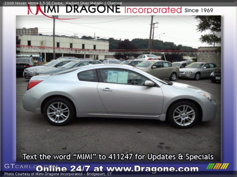 Radiant Silver Metallic / Charcoal 2008 Nissan Altima 3.5 SE Coupe
