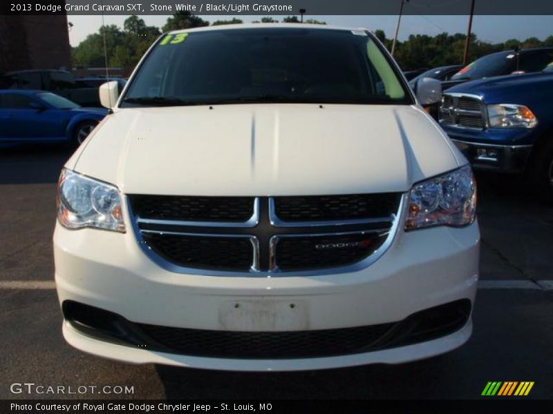 Stone White / Black/Light Graystone 2013 Dodge Grand Caravan SXT