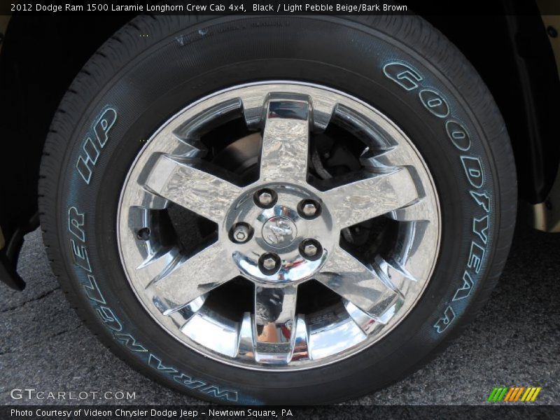 Black / Light Pebble Beige/Bark Brown 2012 Dodge Ram 1500 Laramie Longhorn Crew Cab 4x4
