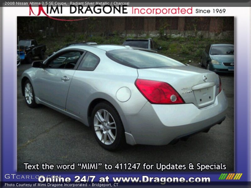 Radiant Silver Metallic / Charcoal 2008 Nissan Altima 3.5 SE Coupe