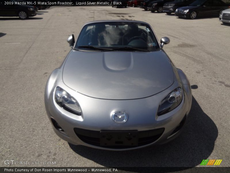 Liquid Silver Metallic / Black 2009 Mazda MX-5 Miata Sport Roadster