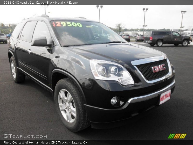 Carbon Black Metallic / Ebony 2012 GMC Acadia SL