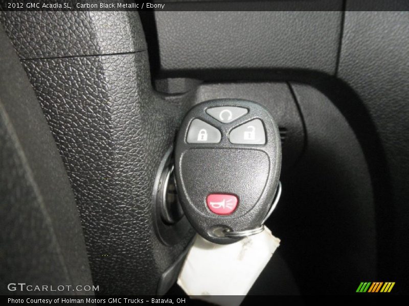 Carbon Black Metallic / Ebony 2012 GMC Acadia SL