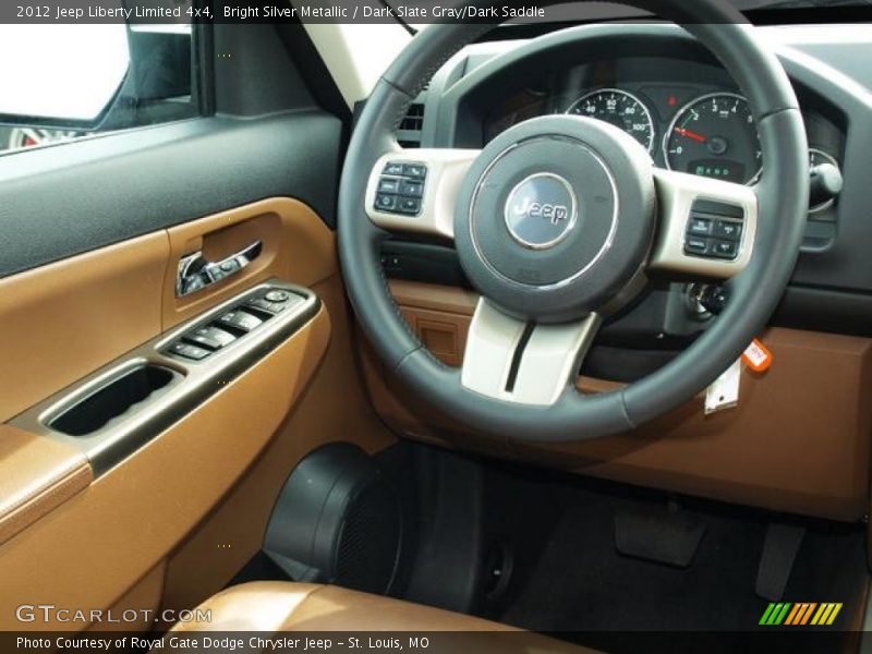 Bright Silver Metallic / Dark Slate Gray/Dark Saddle 2012 Jeep Liberty Limited 4x4