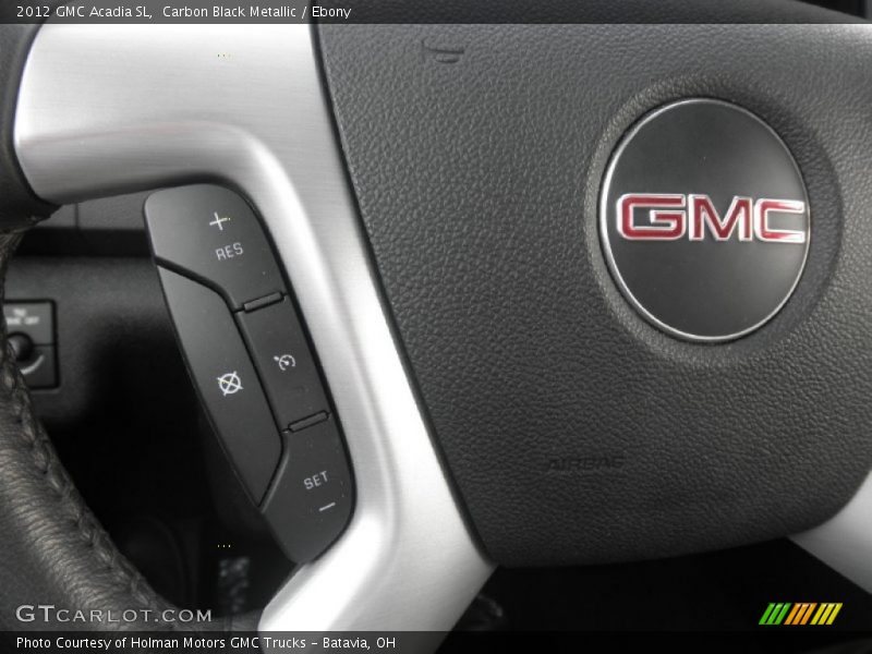 Carbon Black Metallic / Ebony 2012 GMC Acadia SL