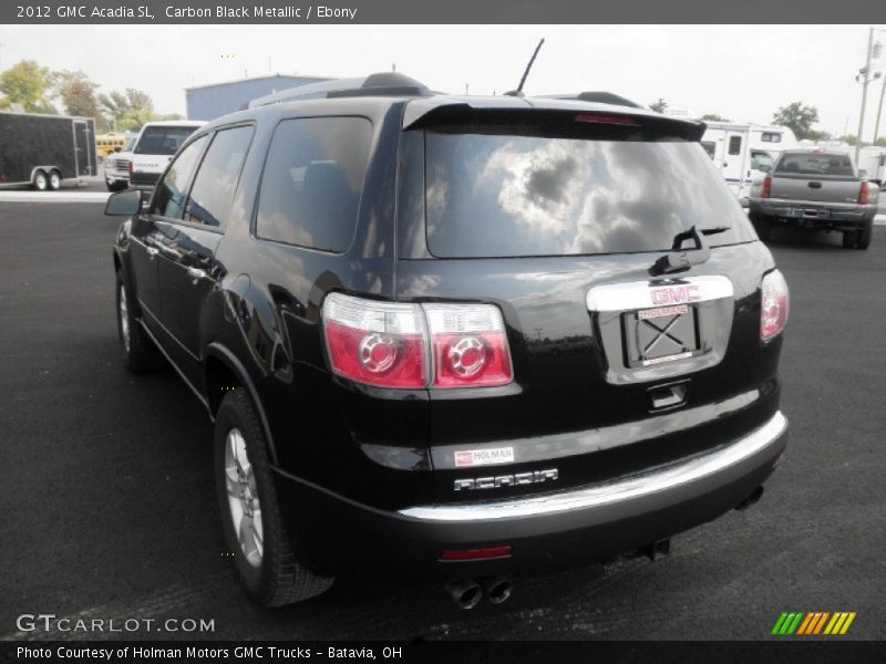 Carbon Black Metallic / Ebony 2012 GMC Acadia SL
