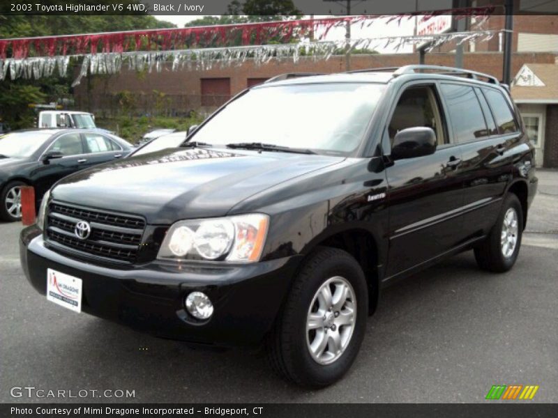 Black / Ivory 2003 Toyota Highlander V6 4WD