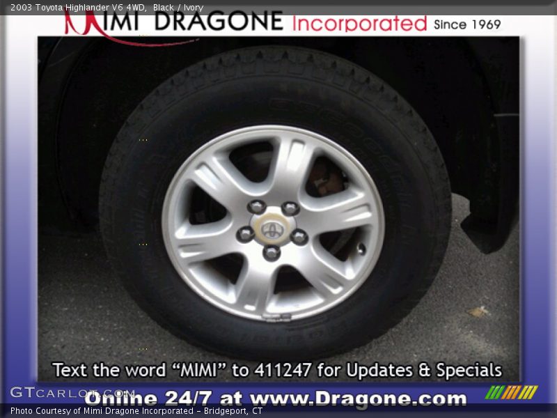 Black / Ivory 2003 Toyota Highlander V6 4WD
