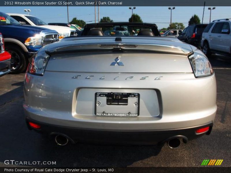 Quick Silver / Dark Charcoal 2012 Mitsubishi Eclipse Spyder GS Sport