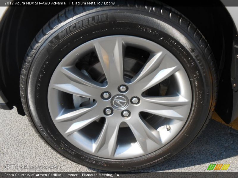 Palladium Metallic / Ebony 2012 Acura MDX SH-AWD Advance