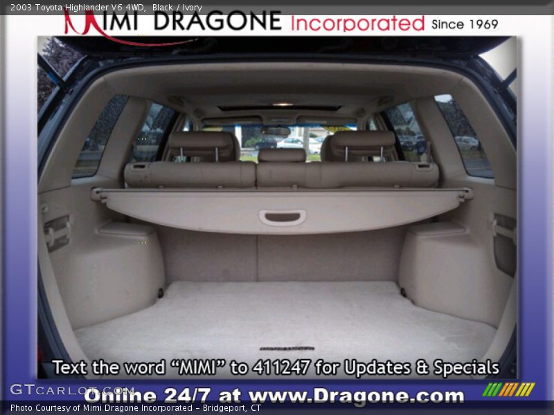 Black / Ivory 2003 Toyota Highlander V6 4WD