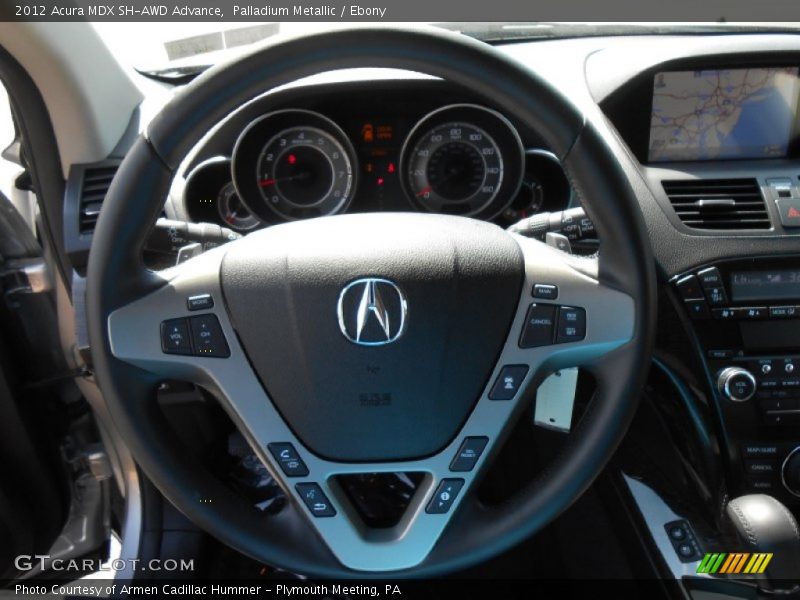 Palladium Metallic / Ebony 2012 Acura MDX SH-AWD Advance