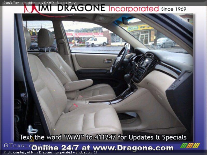 Black / Ivory 2003 Toyota Highlander V6 4WD