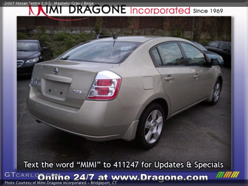 Magnetic Gray / Beige 2007 Nissan Sentra 2.0 S