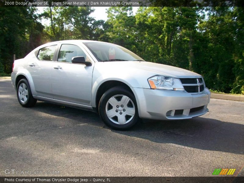 Bright Silver Metallic / Dark Khaki/Light Graystone 2008 Dodge Avenger SE