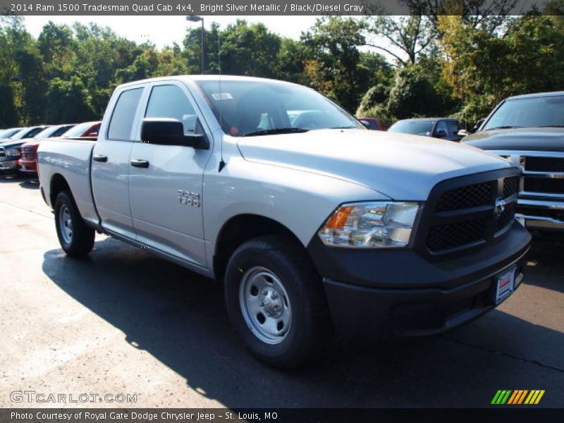 Bright Silver Metallic / Black/Diesel Gray 2014 Ram 1500 Tradesman Quad Cab 4x4