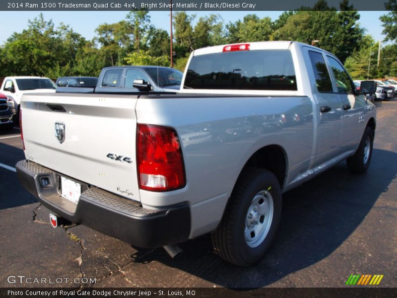 Bright Silver Metallic / Black/Diesel Gray 2014 Ram 1500 Tradesman Quad Cab 4x4