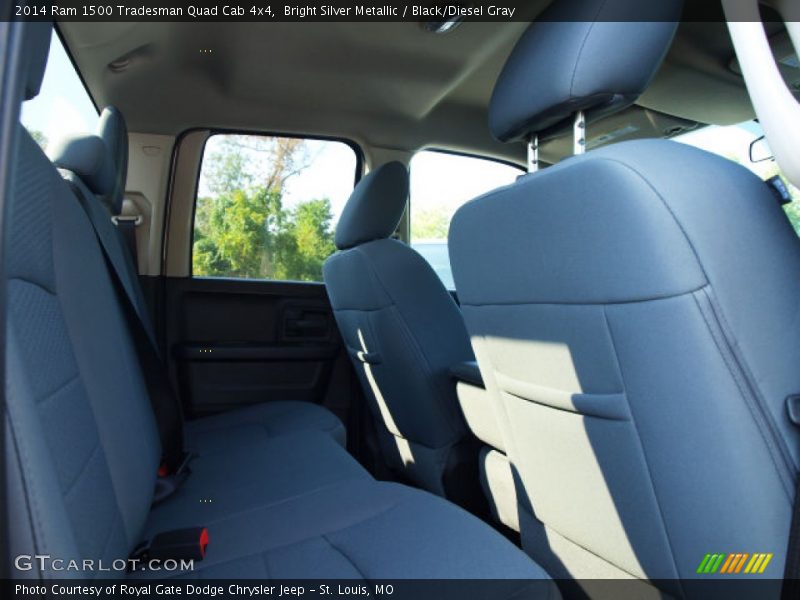 Bright Silver Metallic / Black/Diesel Gray 2014 Ram 1500 Tradesman Quad Cab 4x4