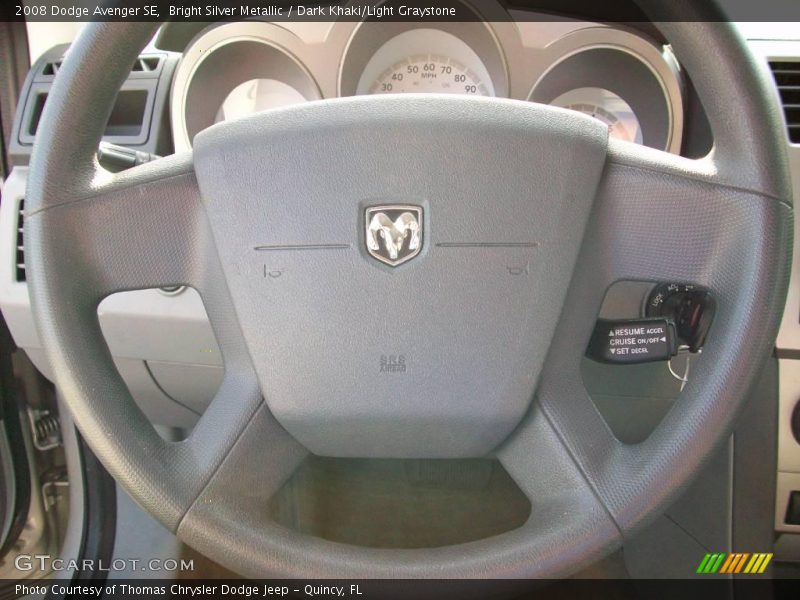 Bright Silver Metallic / Dark Khaki/Light Graystone 2008 Dodge Avenger SE
