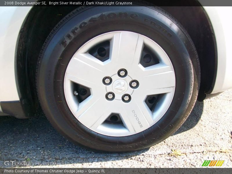 Bright Silver Metallic / Dark Khaki/Light Graystone 2008 Dodge Avenger SE