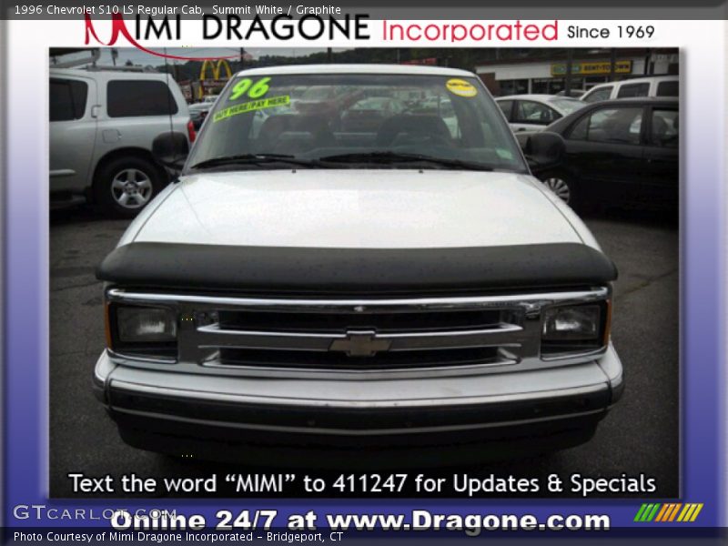 Summit White / Graphite 1996 Chevrolet S10 LS Regular Cab