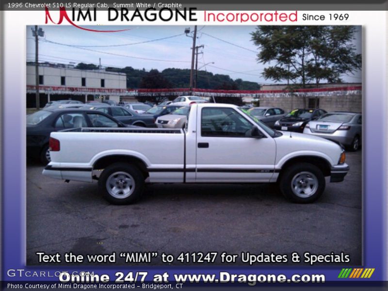 Summit White / Graphite 1996 Chevrolet S10 LS Regular Cab