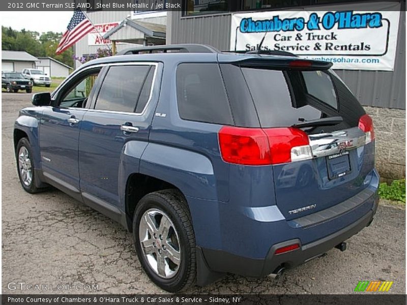 Steel Blue Metallic / Jet Black 2012 GMC Terrain SLE AWD