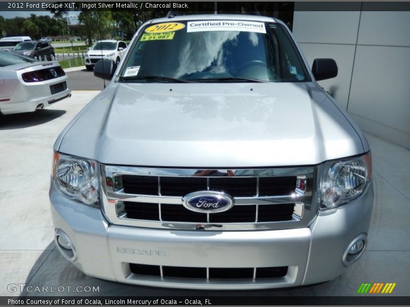 Ingot Silver Metallic / Charcoal Black 2012 Ford Escape XLT