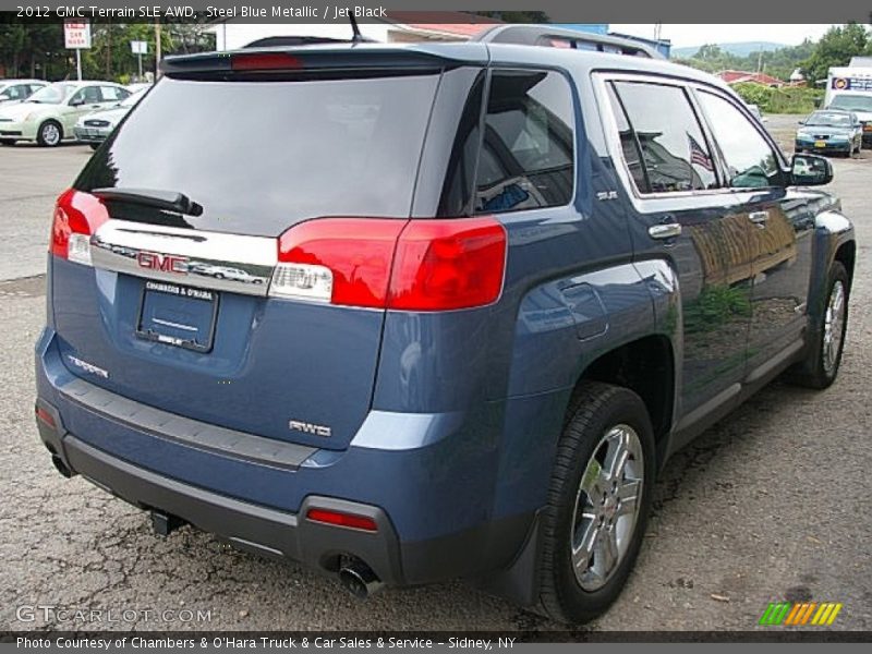 Steel Blue Metallic / Jet Black 2012 GMC Terrain SLE AWD