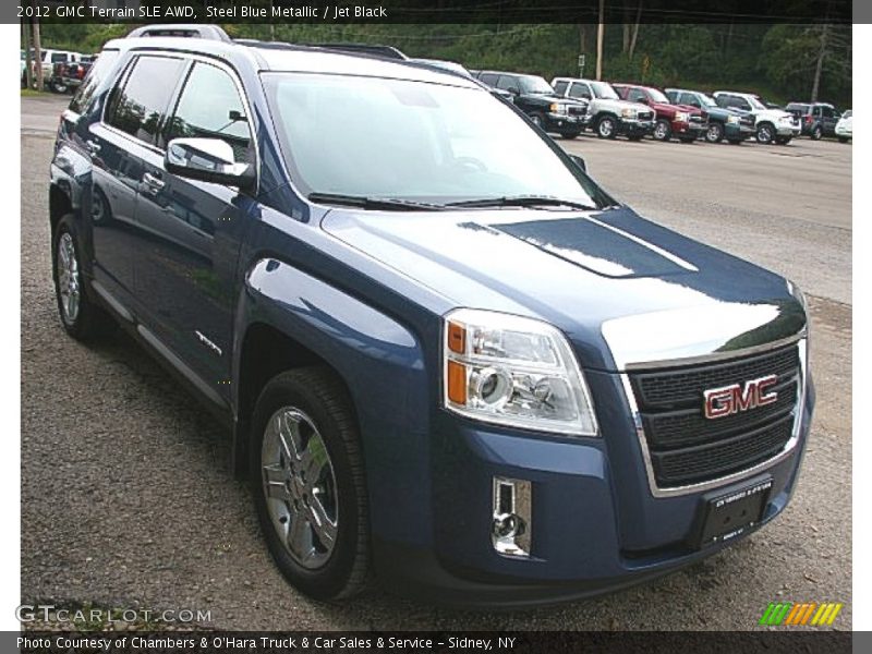 Steel Blue Metallic / Jet Black 2012 GMC Terrain SLE AWD