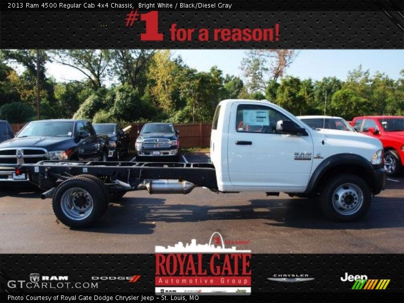 Bright White / Black/Diesel Gray 2013 Ram 4500 Regular Cab 4x4 Chassis