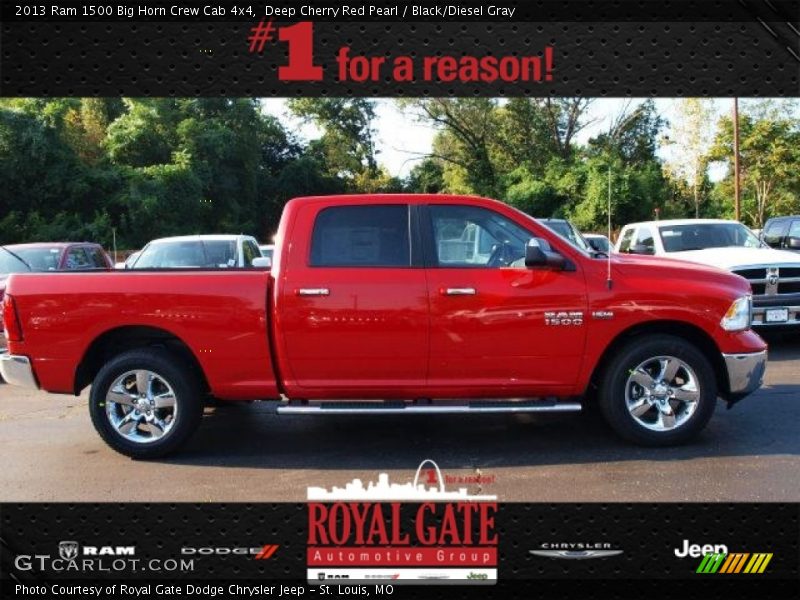 Deep Cherry Red Pearl / Black/Diesel Gray 2013 Ram 1500 Big Horn Crew Cab 4x4