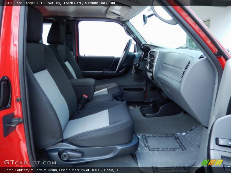 Front Seat of 2010 Ranger XLT SuperCab
